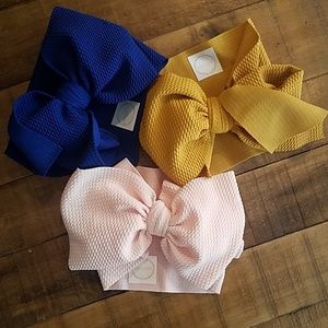 Blondes in Bows baby head wraps